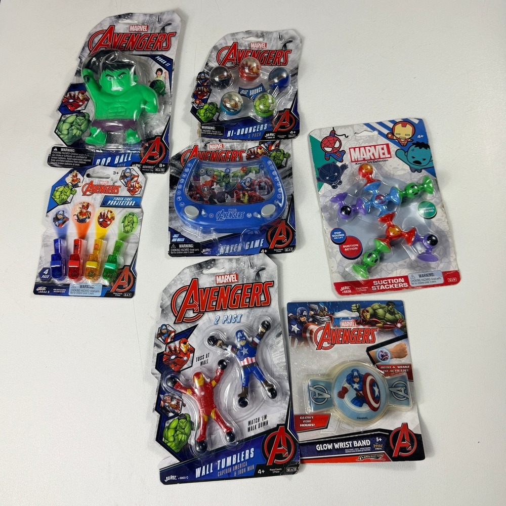 Marvel Avengers Toy Bop Ball Water Game Wall Tumblers Kids Multicolor NEW LOT 7